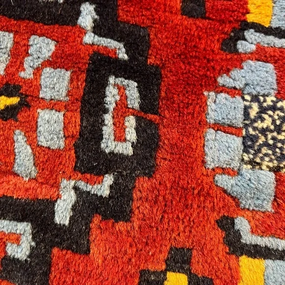 Turkish Style Red and Gray Rug - Picture 2 of 9